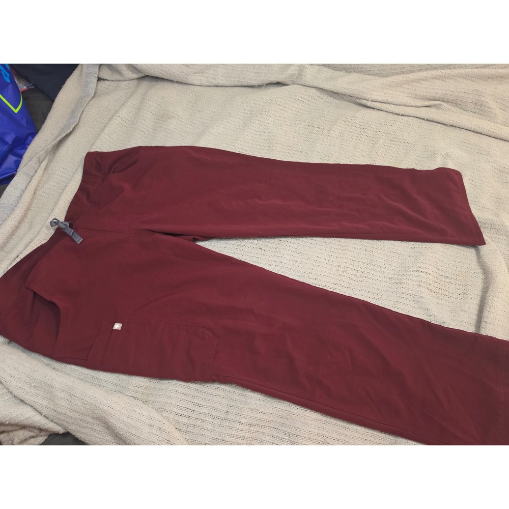 FIGS Technical Collection Scrub Pants Burgundy Maroon XL Petite T21004P